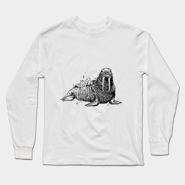 Walrus Long Sleeve T-Shirt by iksill